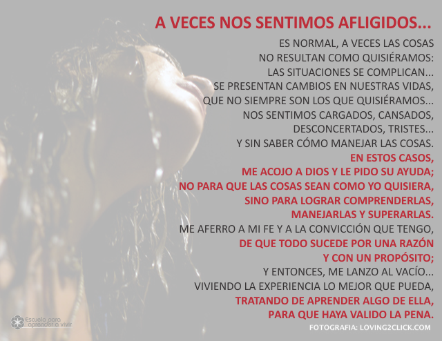 A veces, nos sentimos afligidos  Marzo 26 de 2009